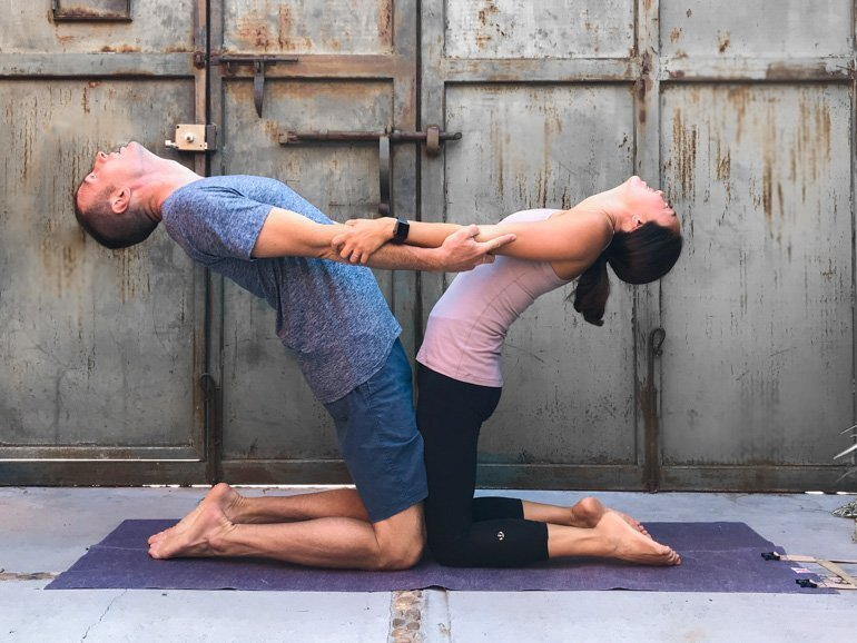 Partner Camel Pose