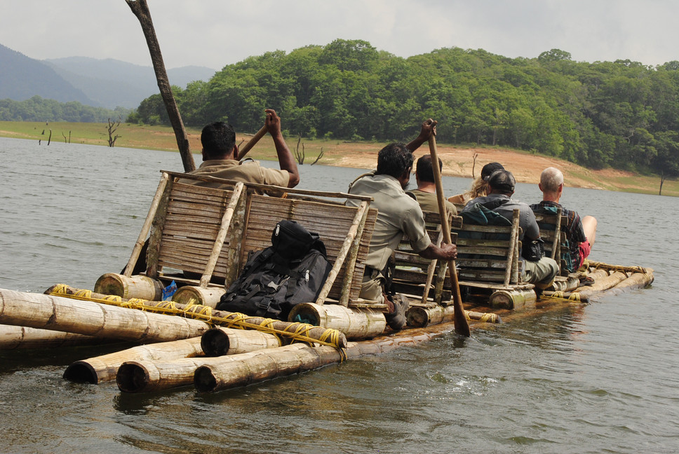 Experience the thrill of Bamboo Rafting in Thekkady